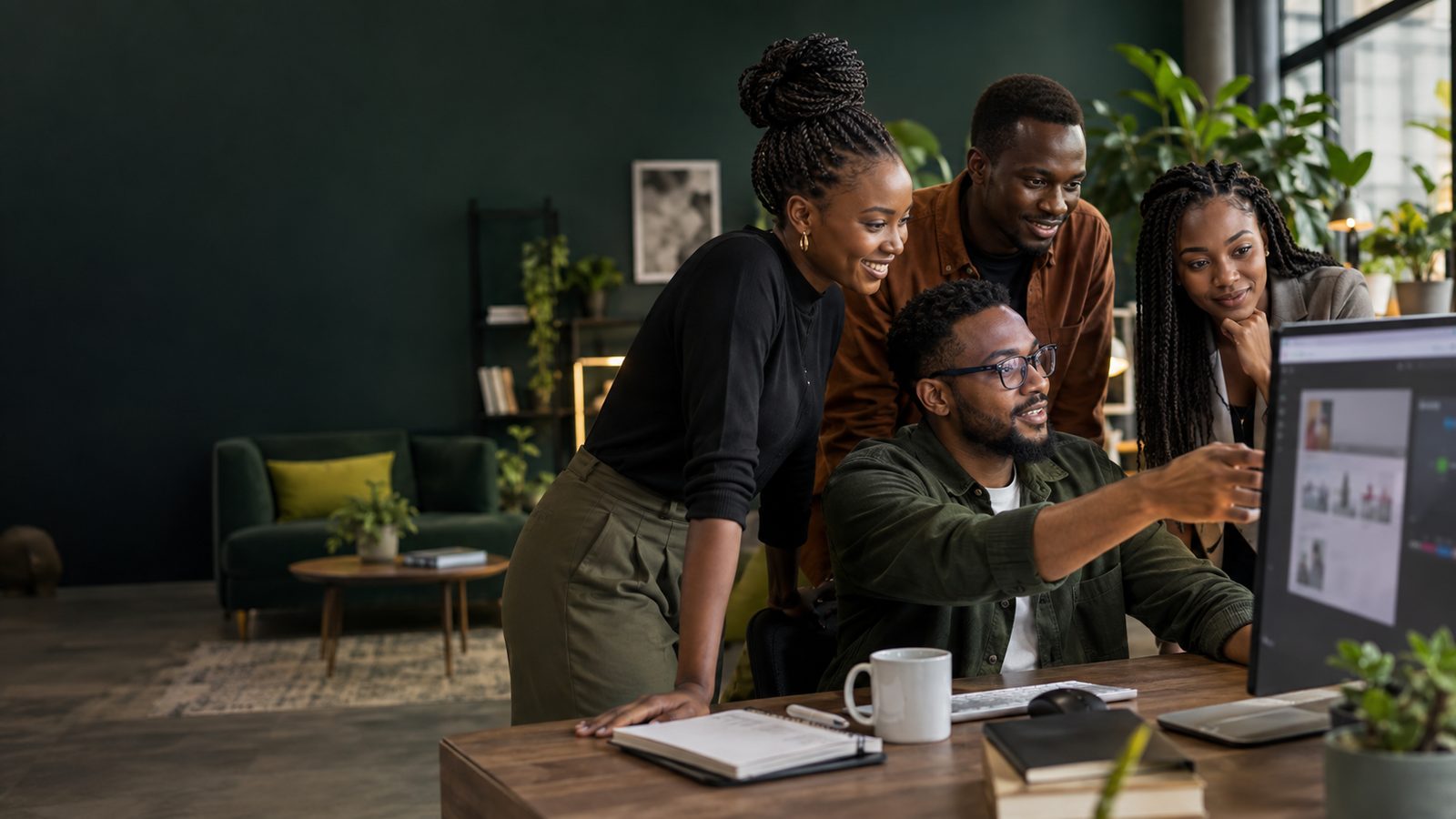 Mamba Technologies team collaborating in a Nairobi workspace